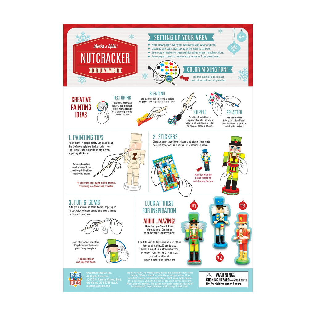 Works of Ahhh Nutcracker Drummer Wood Paint Kit - Craft Set