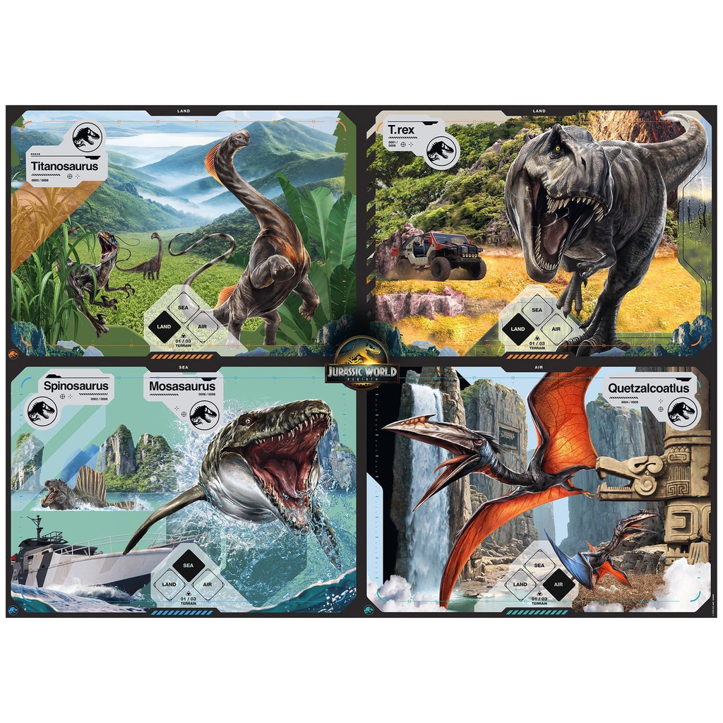 Jurassic World Rebirth TEAMPUZZLE 1000-Piece Puzzle, 4 Jigsaw Sections, 27x19"