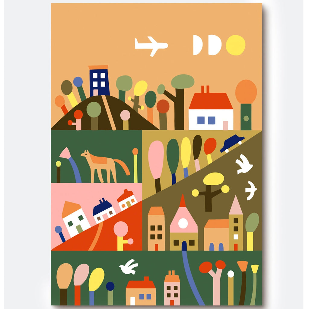 JOS Paint By Numbers Outside The City 18-Color Art Kit