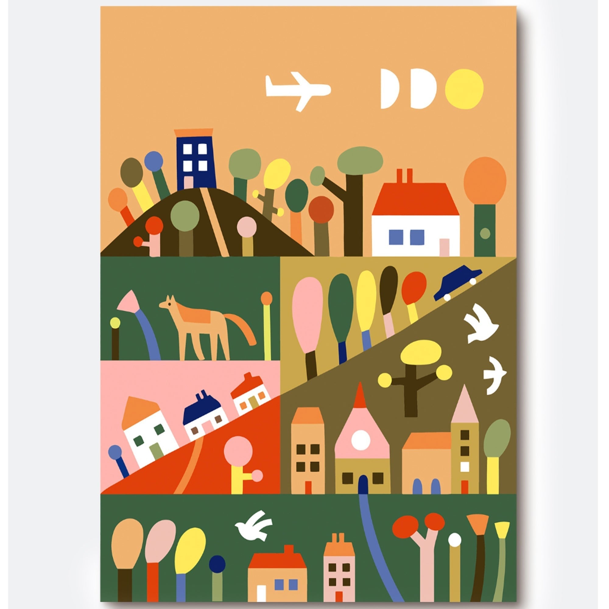 JOS Paint By Numbers Outside The City 18-Color Art Kit