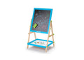 Discovery Kids 2-In-1 Easel Wood Art Center With Whiteboard And Chalkboard