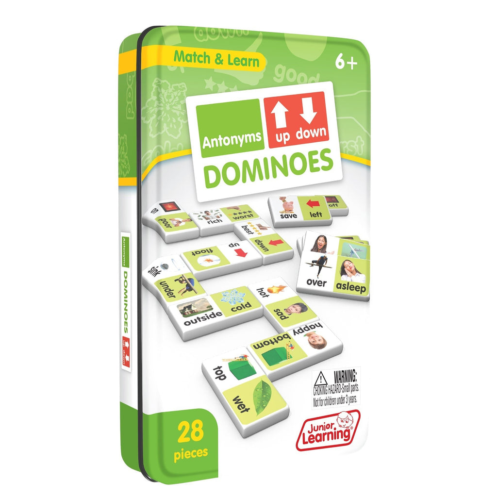 Junior Learning Antonyms Match & Learn Dominoes - Educational Set - Pack of 2