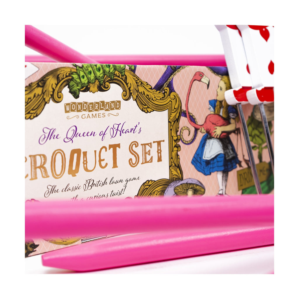 Wonderland Games Queen Of Hearts Croquet Set With Flamingo Mallets