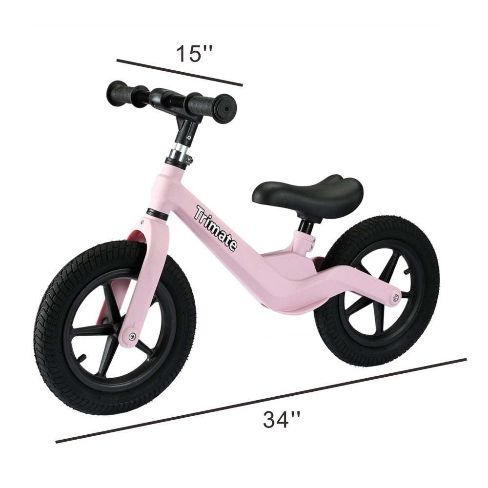 Girls 12 inch Trimate Toddler Balance Bike, Pink - No Pedal Sport Bike