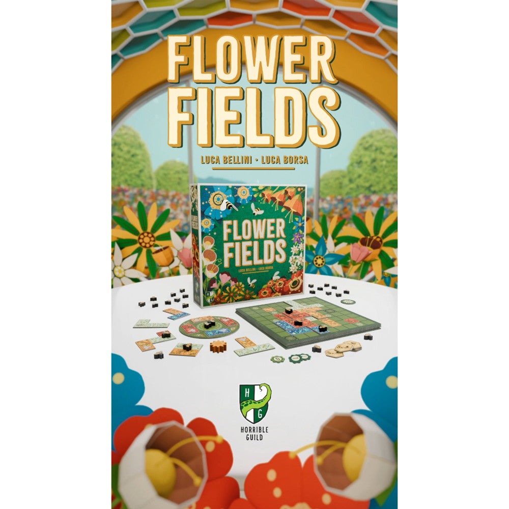 Horrible Guild: Flower Fields - Tile Placement Board Game for Ages 8+