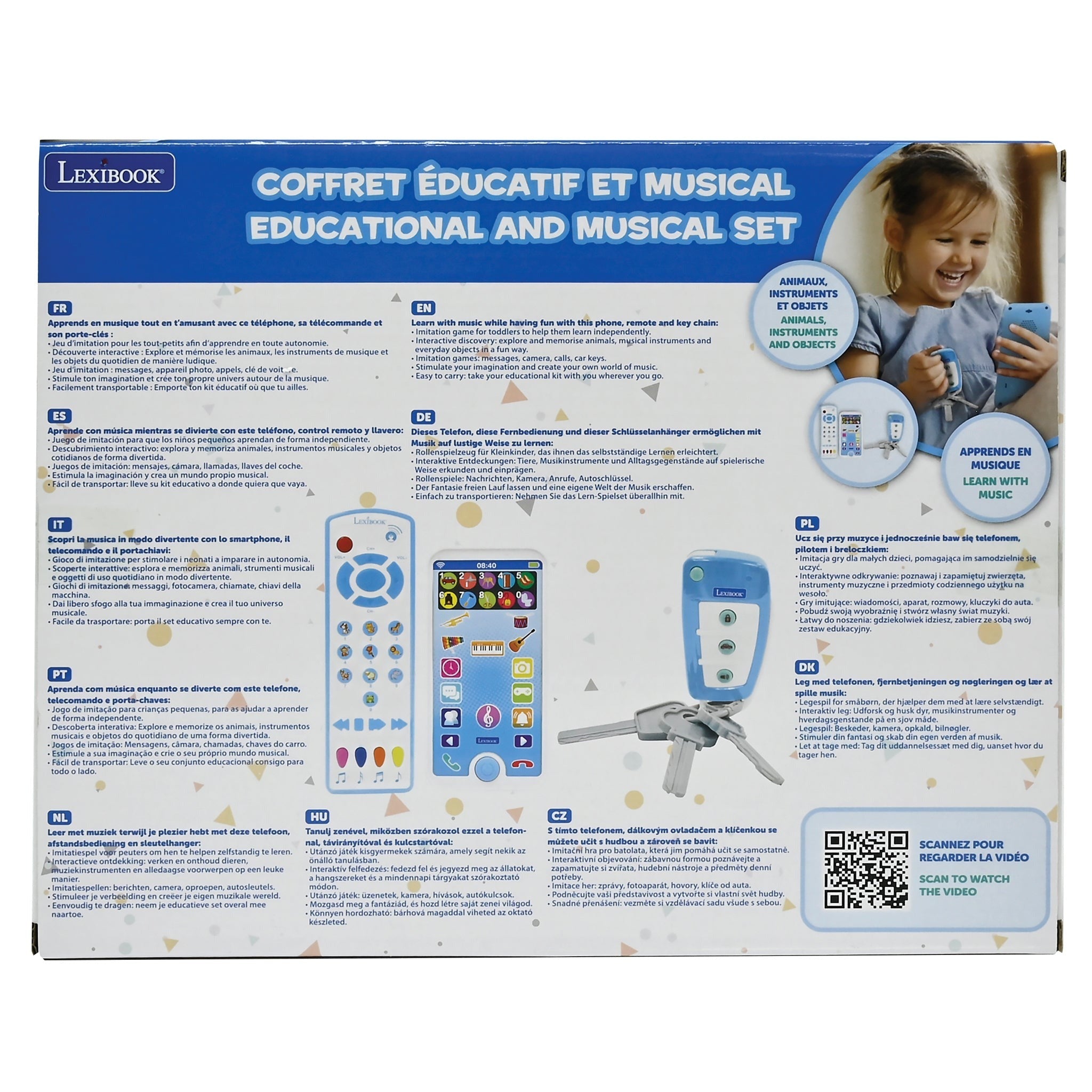 LEXIBOOK Educational Cell Phone, Remote Control and Keychain