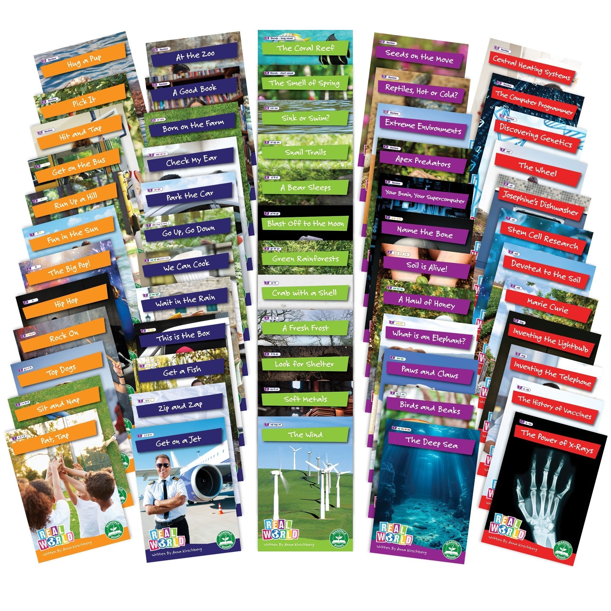 Junior Learning: Real World - Phases 2-6, 60-Book Non-Fiction Hi-Lo Decodables Set