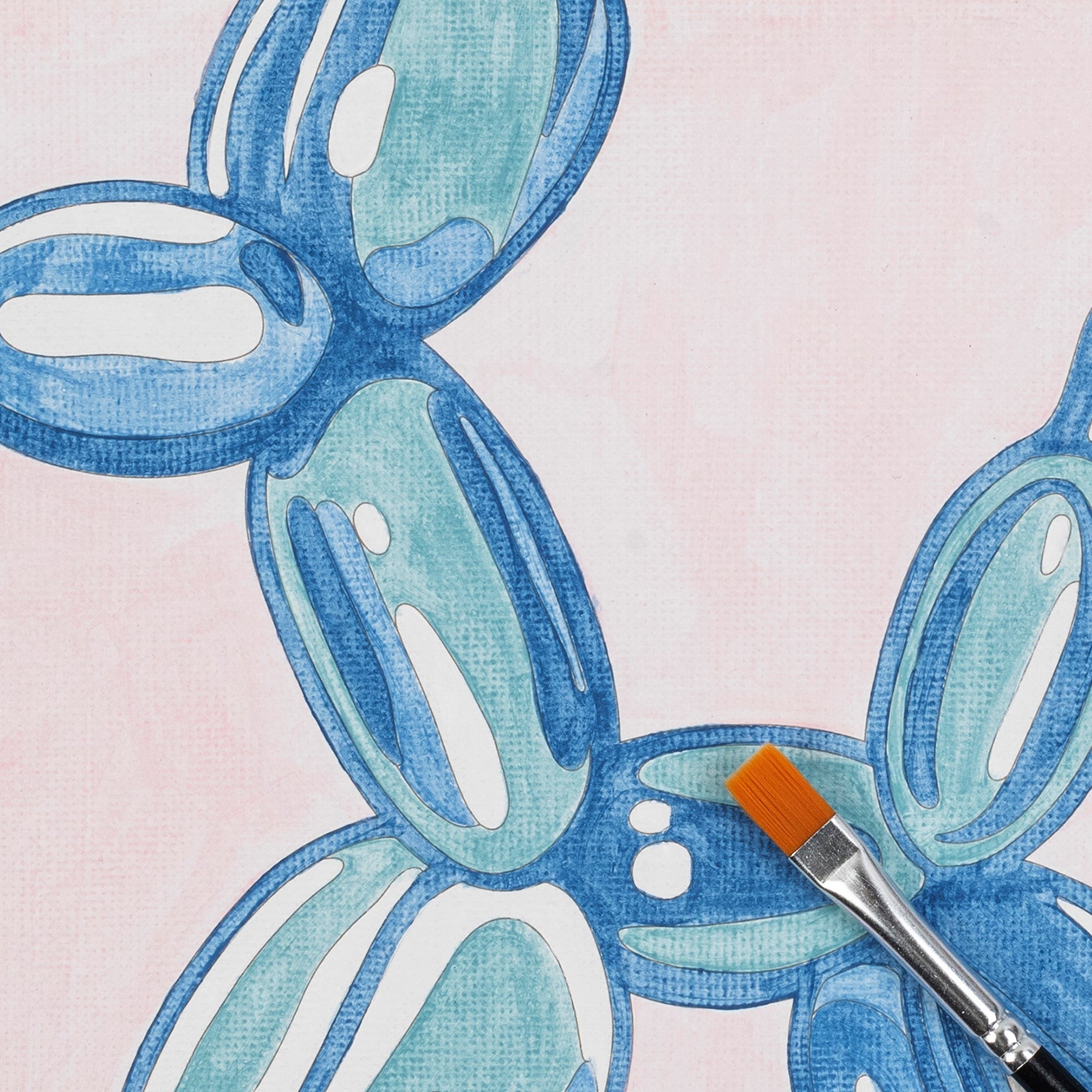 Brea Reese Mini Paint By Number Balloon Dog 6x6 Inch Canvas Kit