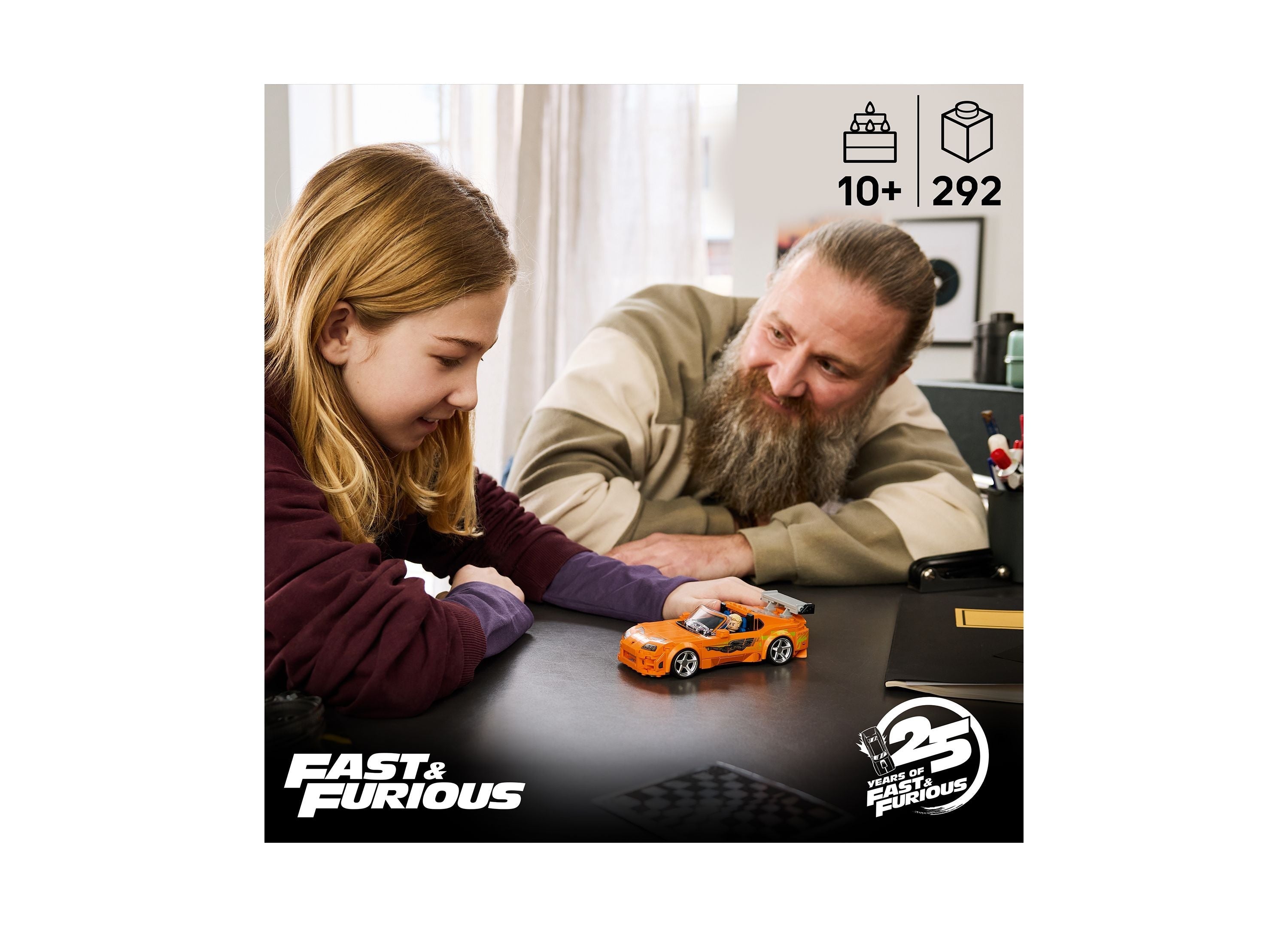 LEGO Speed Champions The Fast And The Furious Toyota Supra MK4 292-Piece Building Set With Brian O'Conner Minifigure
