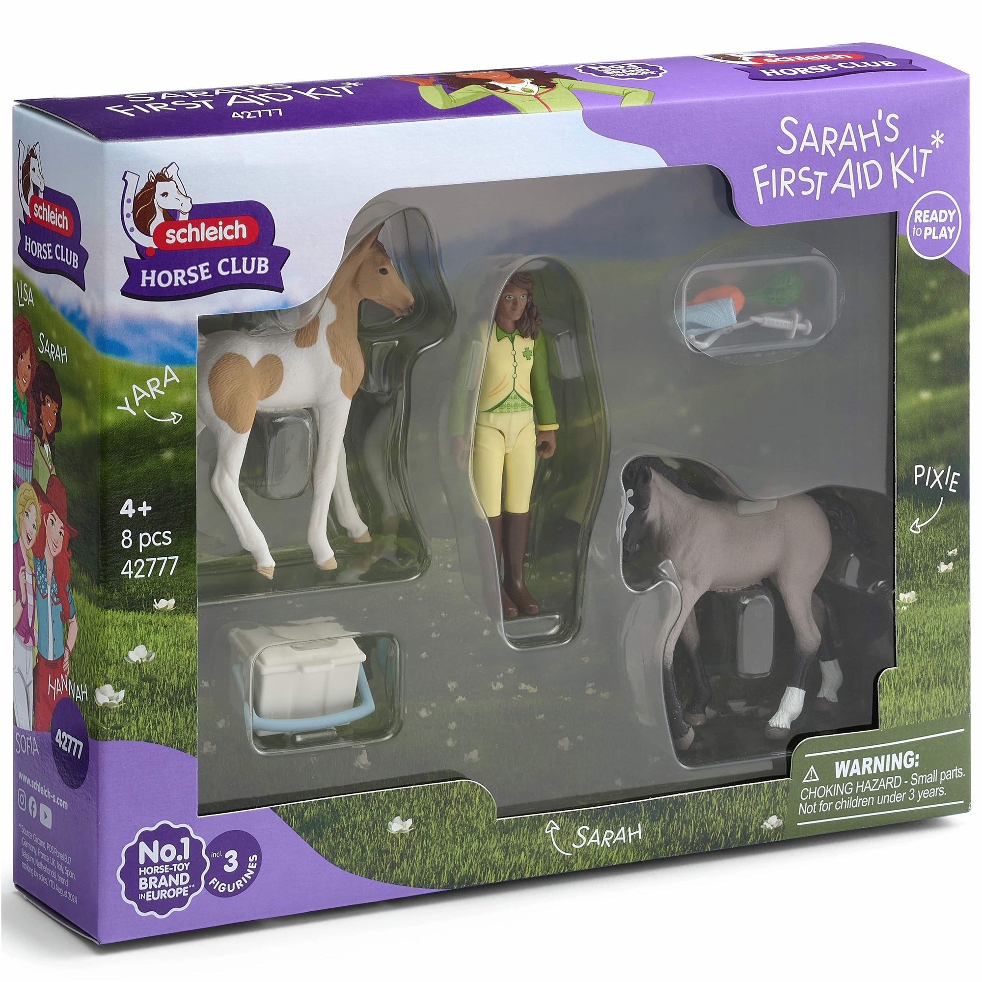 Schleich Horse Club Sarah's First Aid Kit 8-Piece Vet Playset