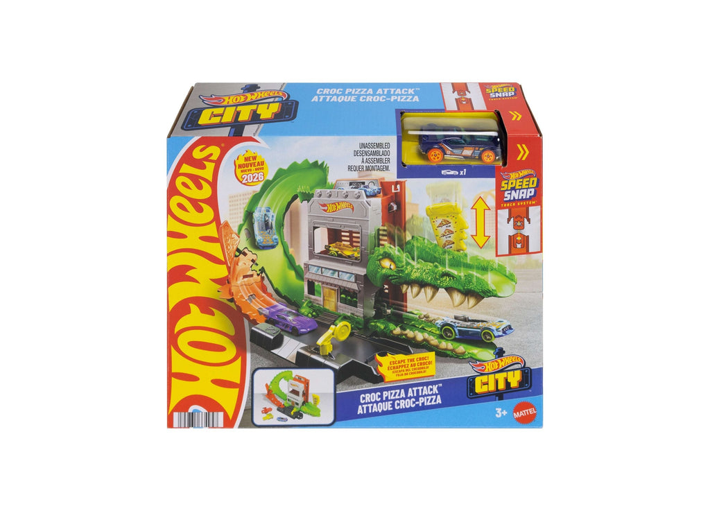 Hot Wheels City Croc Pizza Attack Playset 1:64 Scale Die-Cast Car