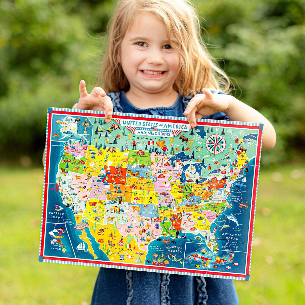 eeBoo USA Map 20-Piece Puzzle