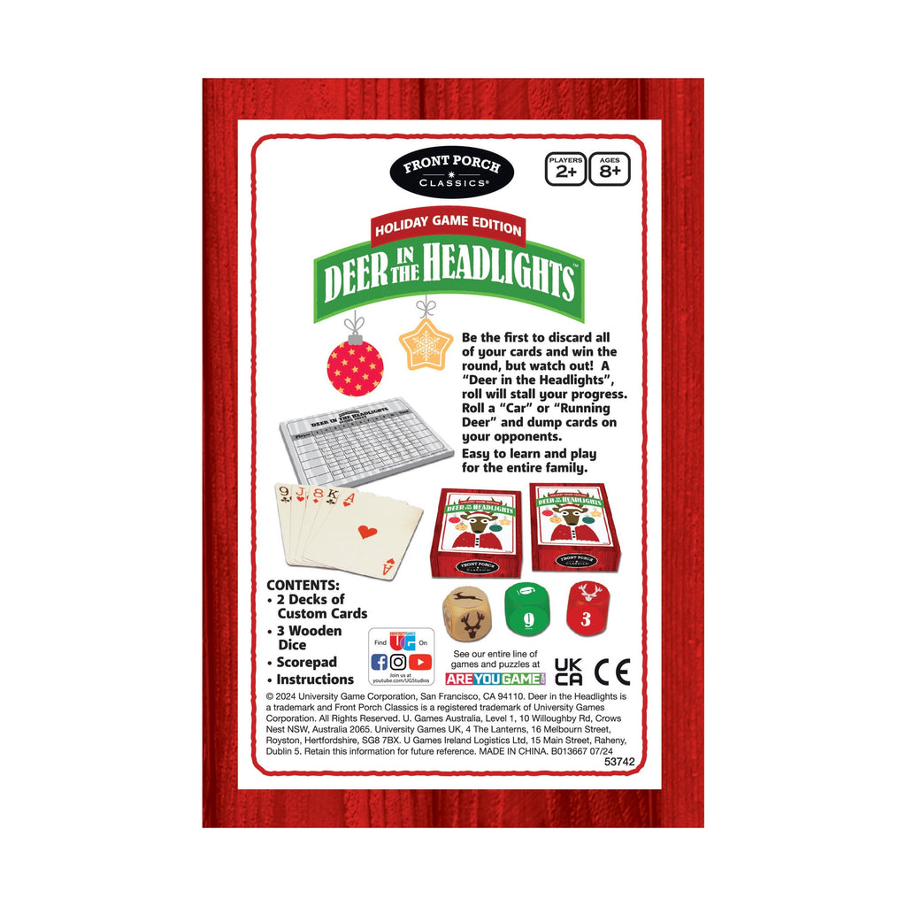 Deer in the Headlights Holiday Edition Family Card Game
