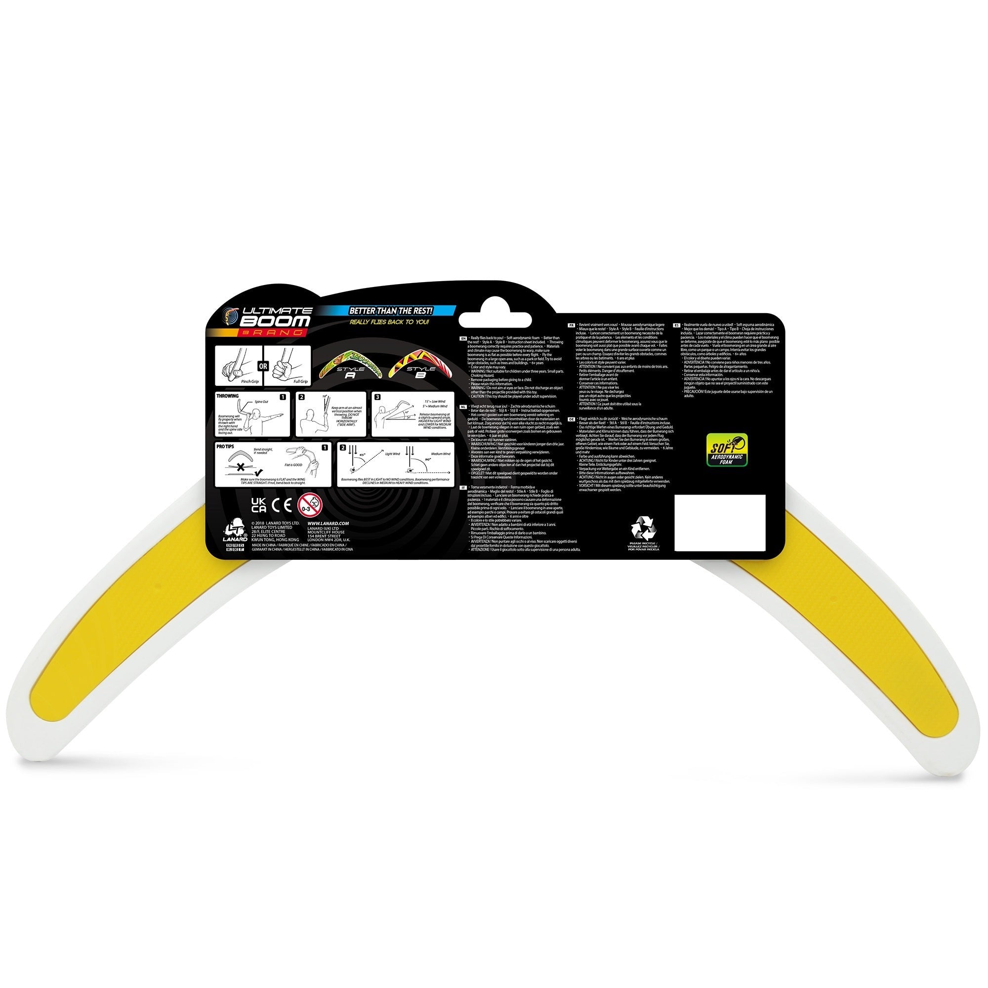 Ultimate Boomerang & Tech Ring 2-Piece Flying Toy Set