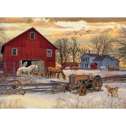 Cobble Hill Winter on the Farm Jigsaw Puzzle - 1000 pc