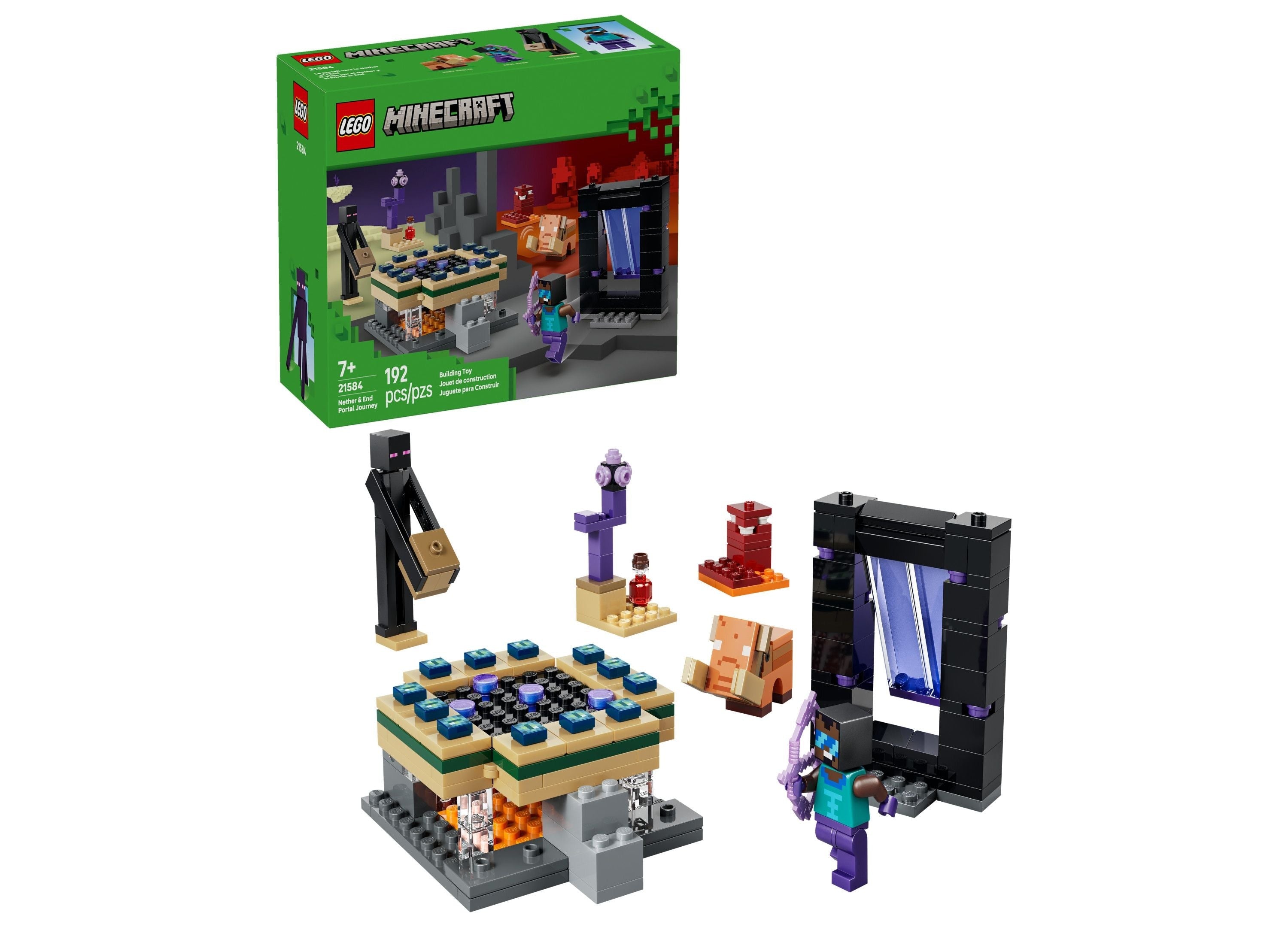 LEGO Minecraft Nether End Portal Adventure Set 21584 - 192 Pieces