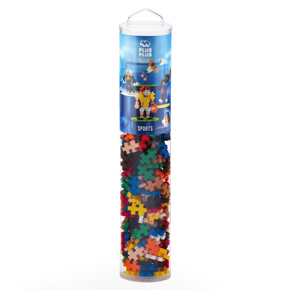 Plus-Plus Sports Mix Instructed Play Tube, 240 Pieces for Kids Ages 5+