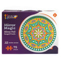 Kulture Khazana Mirror Magic Silver Foil Rangoli Floor Puzzle - 75pc