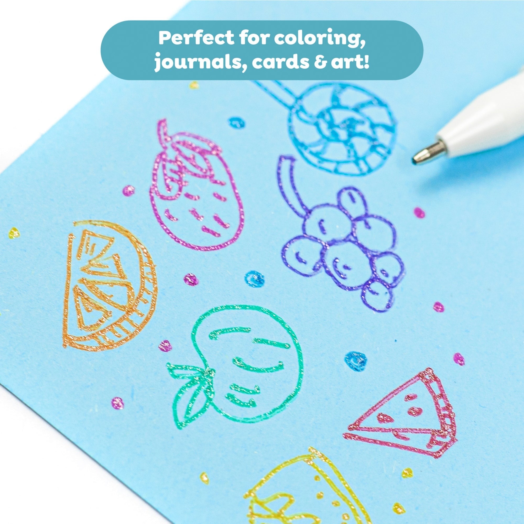 Tiger Tribe Shimmer Scented Gel Pens 10-Pack Fruity Dessert Scents