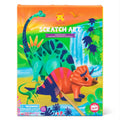 Tiger Tribe Dinosaur Scratch Art Kit - 8 Colorful Illustrations, Wooden Tools, Ages 5+