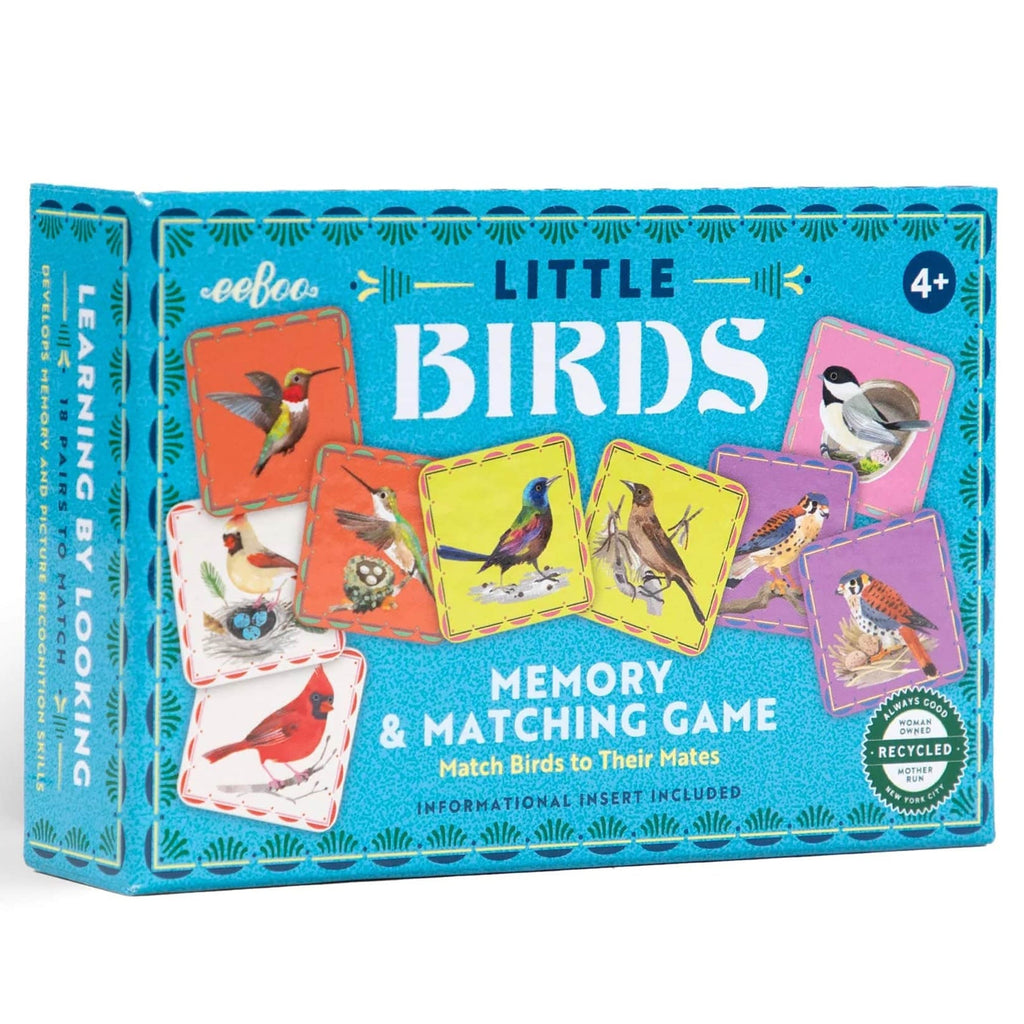 eeBoo Little Birds Memory Matching Game - 18 Illustrated Pairs