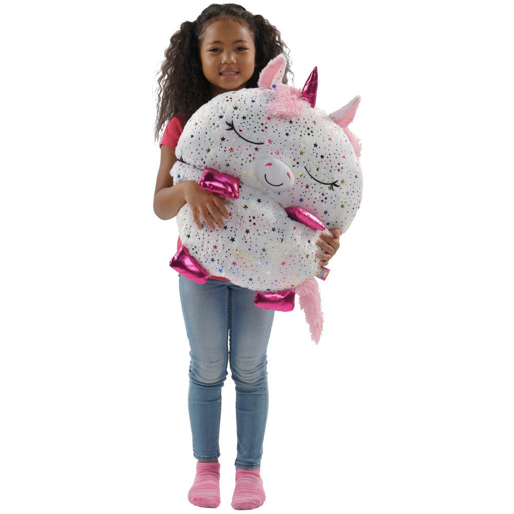 Happy Nappers Shimmer Unicorn Large 66 inch Pillow & Sleepy Sack - Kids 7+