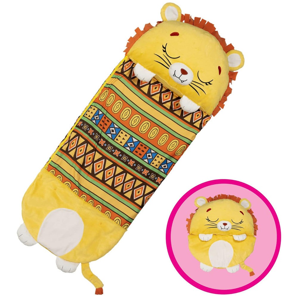 Happy Nappers Lion Lex 54 inch Plush Pillow & Sleepy Sack - Kids 3+