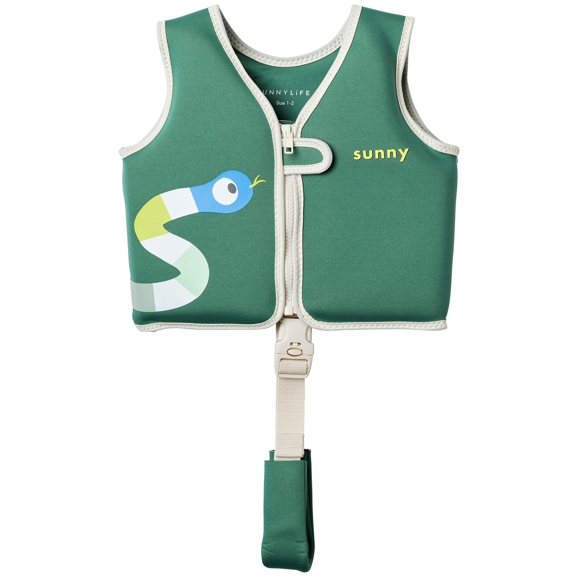 Sunnylife Into The Jungle Float Vest - Neoprene Swim Aid With Safety Strap