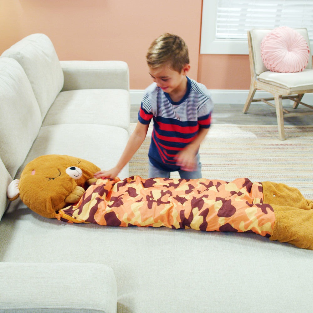 Happy Nappers Large Benny The Brown Bear Plush Sleepy Sack