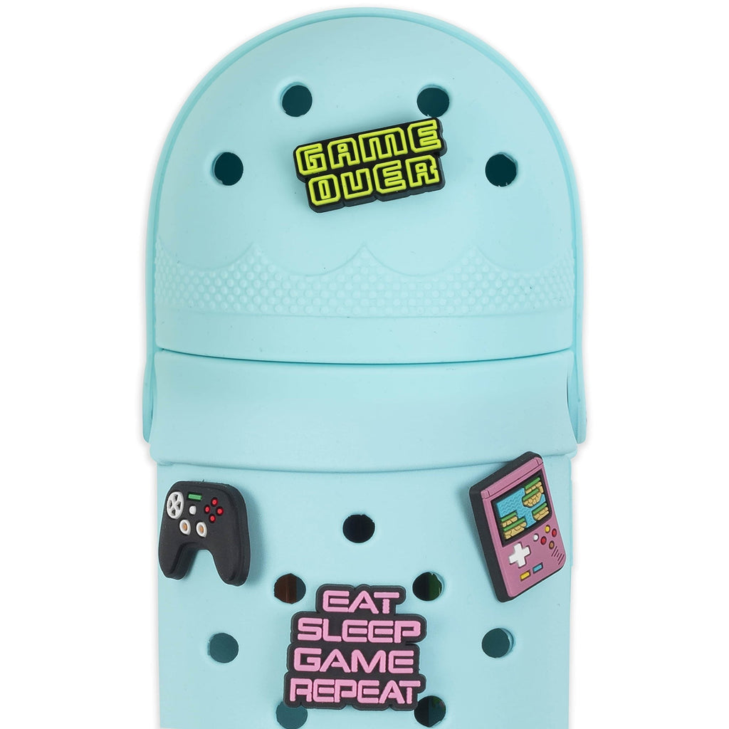 Charm Gaming Pencil Case With Removable Charms - Teal Silicone
