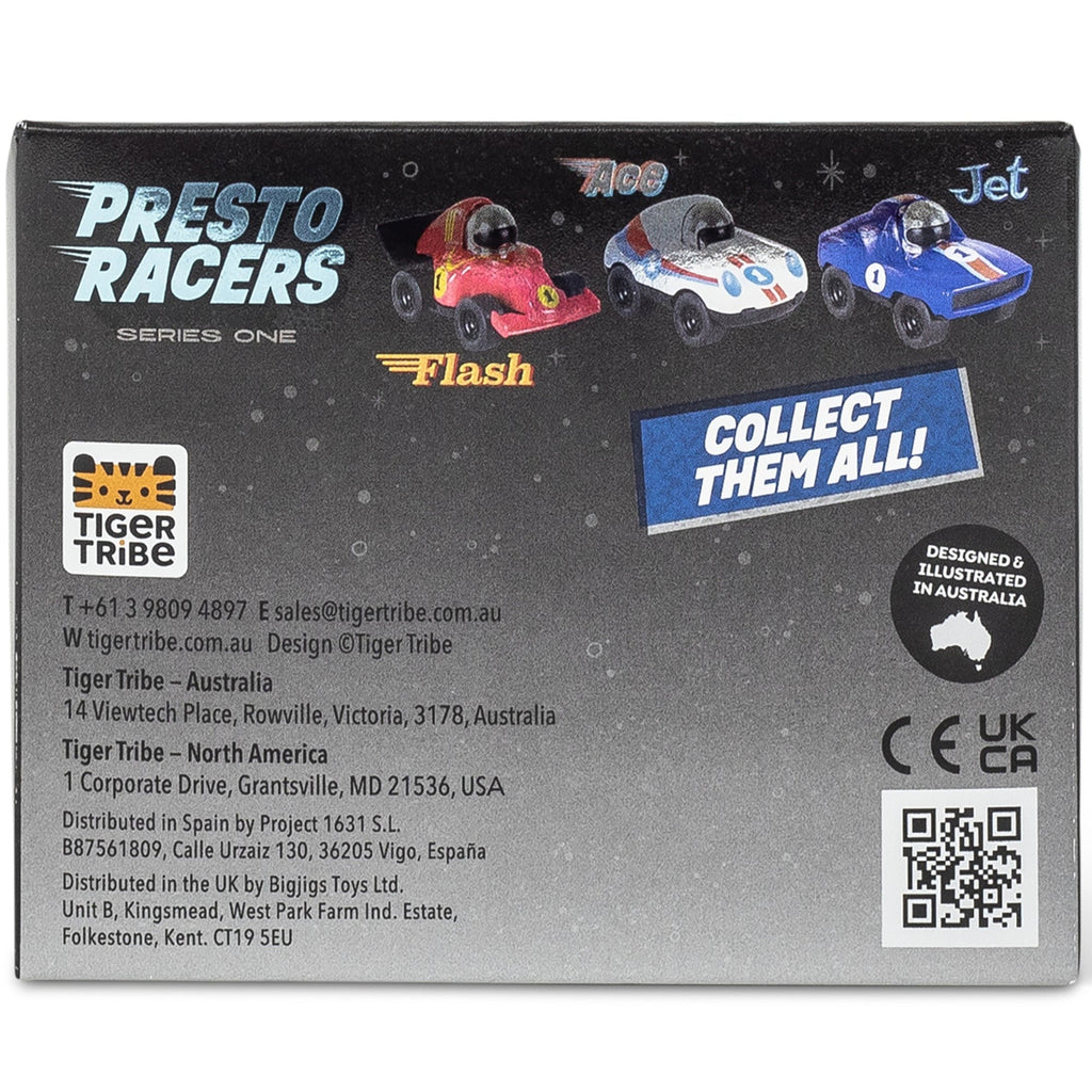Tiger Tribe Presto Racers Jet Die-Cast Metal Car With Press-Down Turbo Mechanism