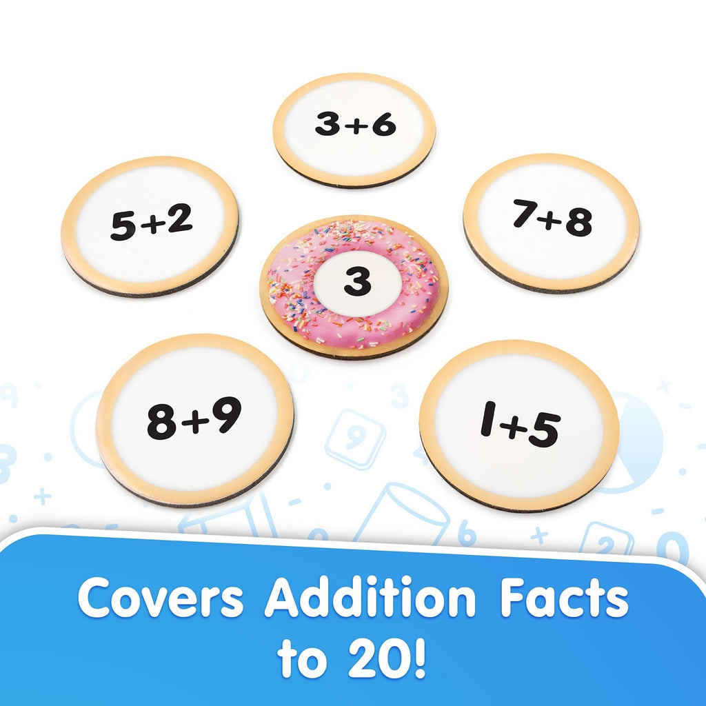 Snacks: Addition Math Learning Card Game With 90 Double-Sided Donut Cards