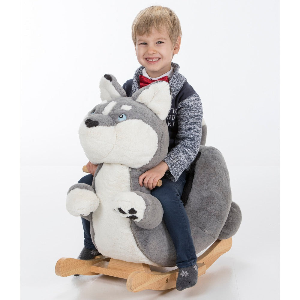 Gerardo's Toys Little Rockers - Plush Wolf Rocking Toy
