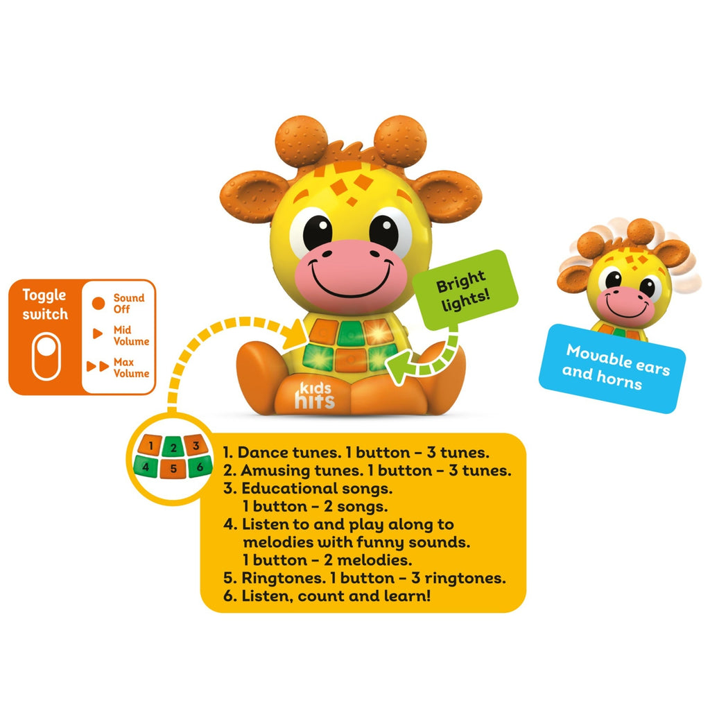 Kids Hits Babykins Giraffe Interactive Lights & Sounds Musical Toy