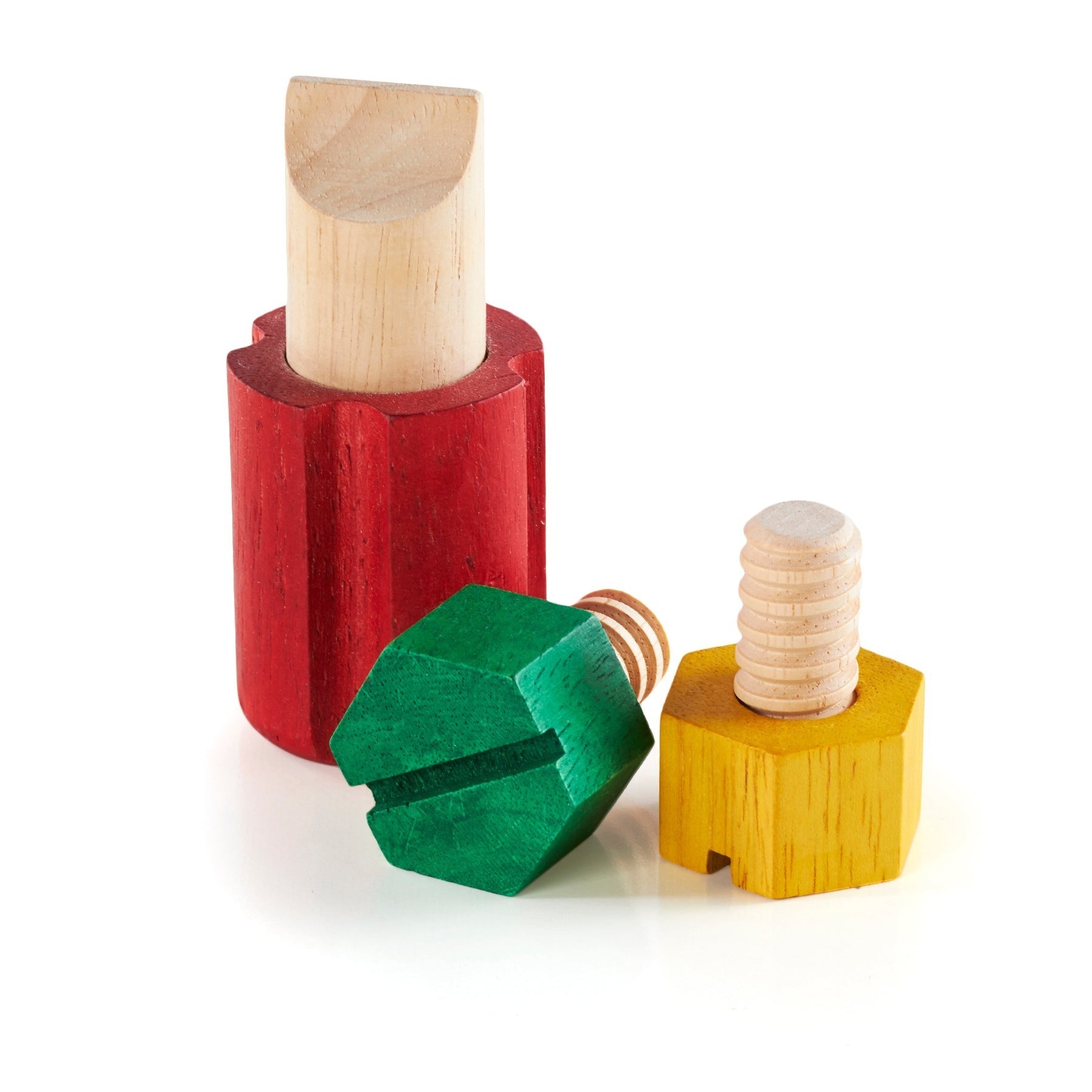 Guidecraft Screw BlockTM - Colorful Fine Motor Skill Enhancer - 8 Pieces