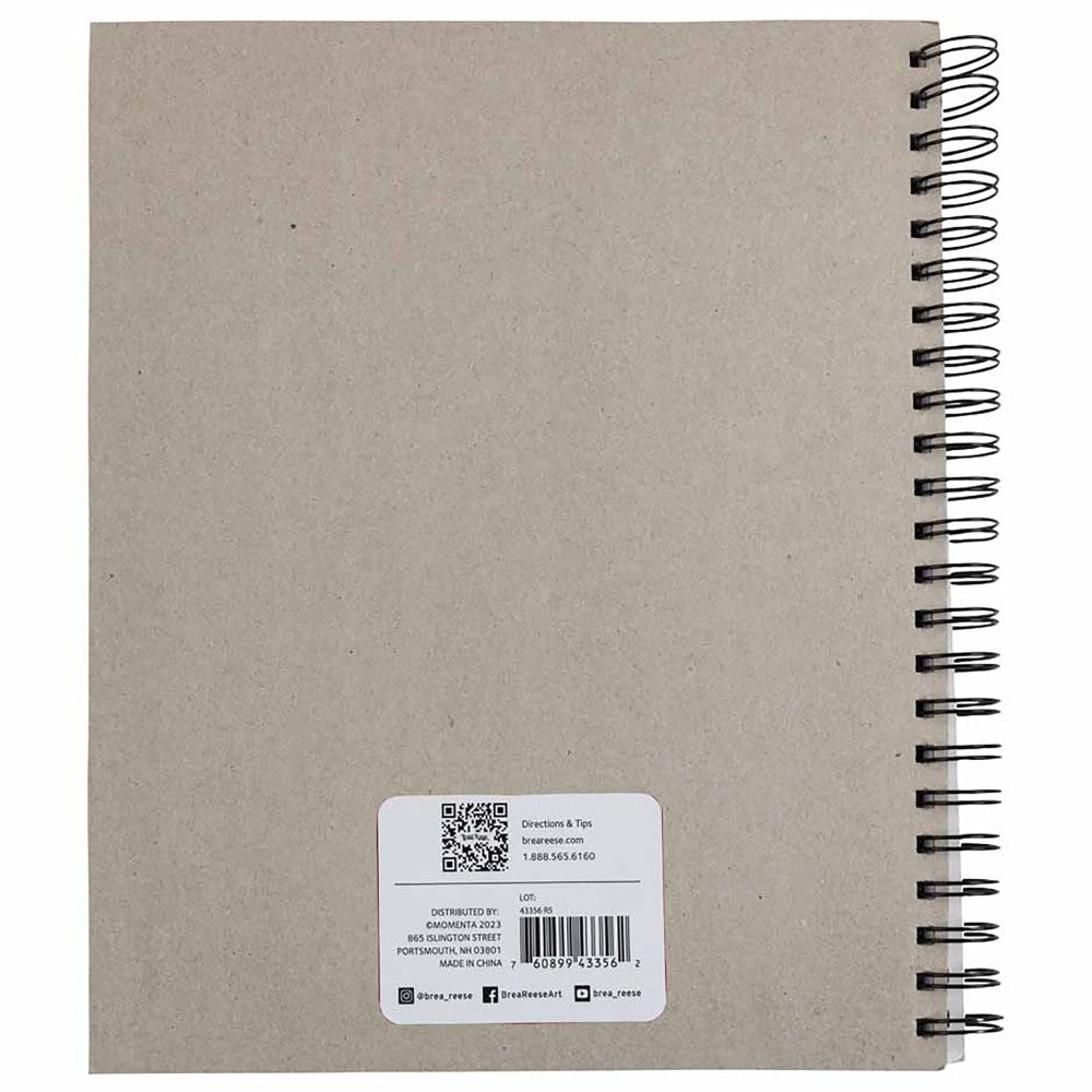 Brea Reese Spiral-Bound Drawing Paper Pad, 60 Sheets, 9x12"