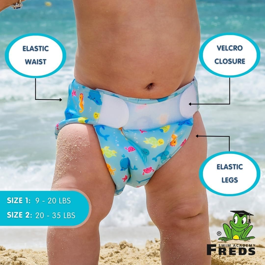 FREDS SWIM ACADEMY Vibrant Blue Swim Nappy for Toddlers