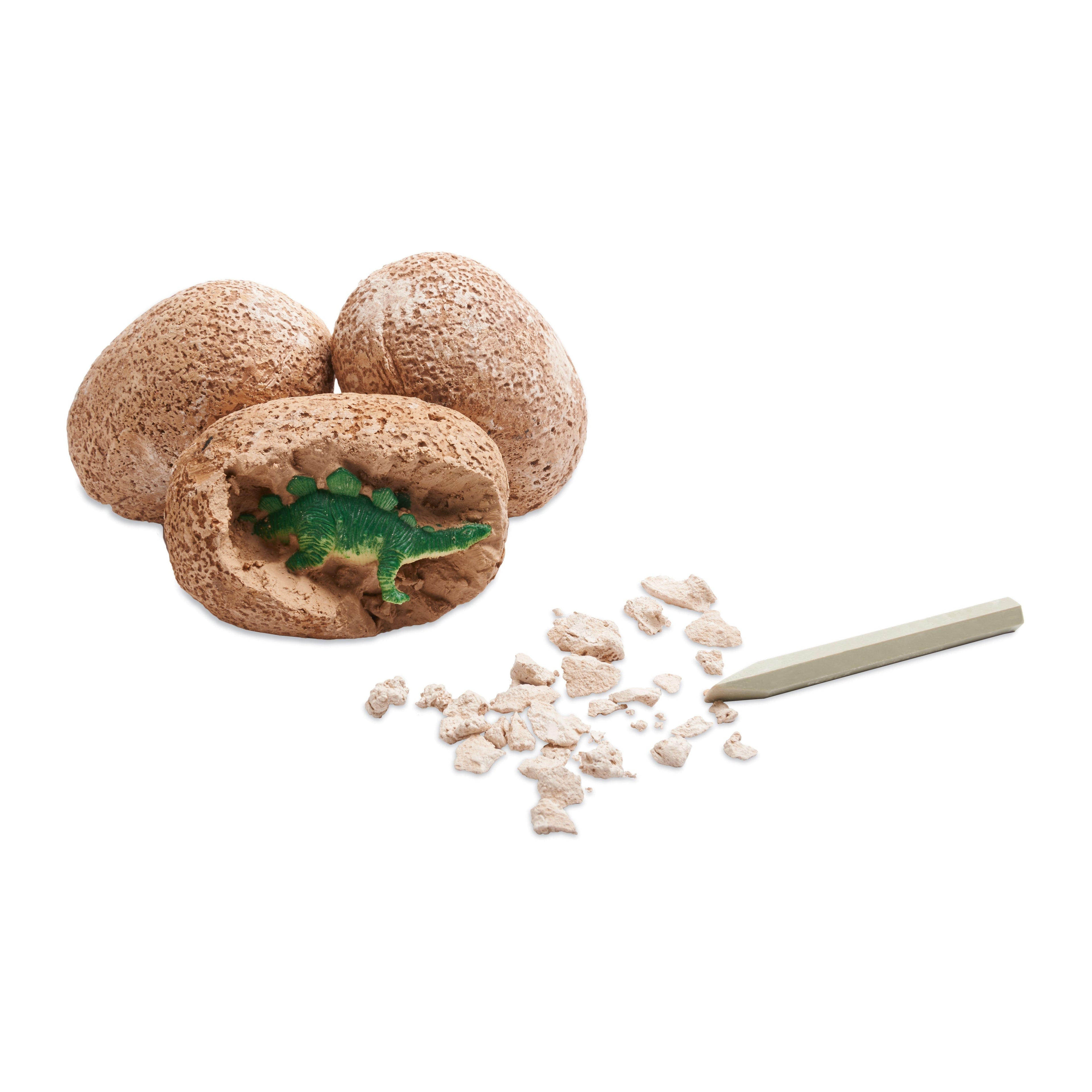Dig It Up! Dinosaur Eggs 12-Pack Excavation Kit With Chisel Tools