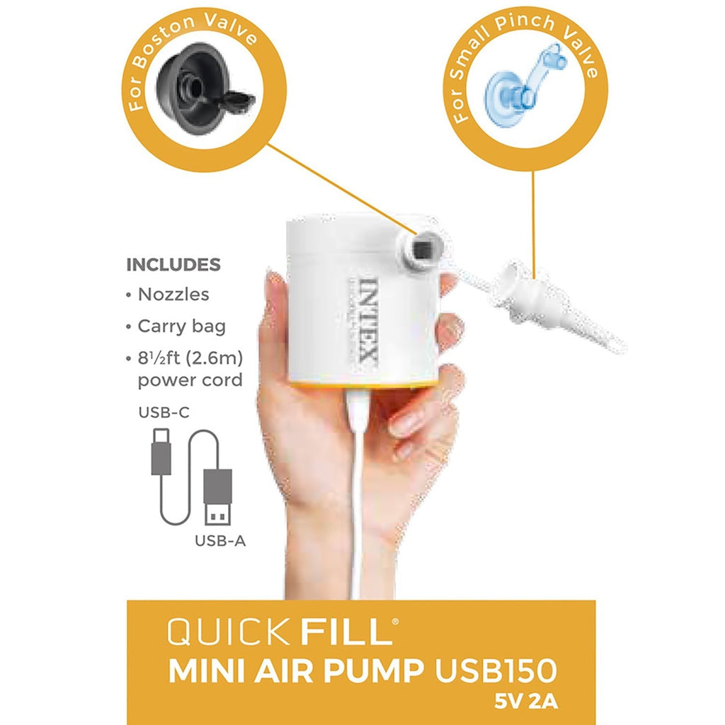 Intex Quick-Fill USB Electric Air Pump For Pool Floats And Inflatables