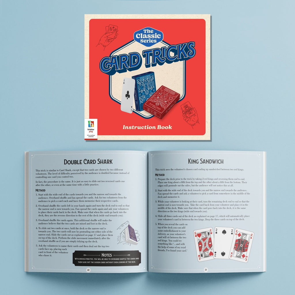 Hinkler Retro Box Card Tricks Magic Kit With 30 Tricks And 2 Trick Decks