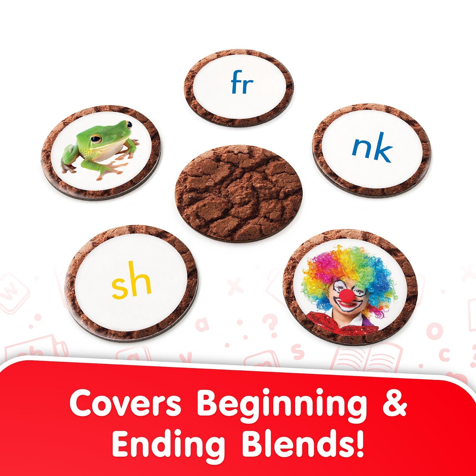 Snacks Blend Phonics Learning Card Game With 90 Double-Sided Cards
