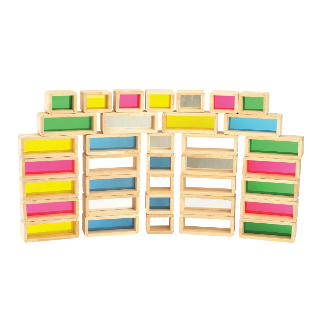 TickiT Rainbow Bricks 36-Piece Set – Colorful Building Blocks