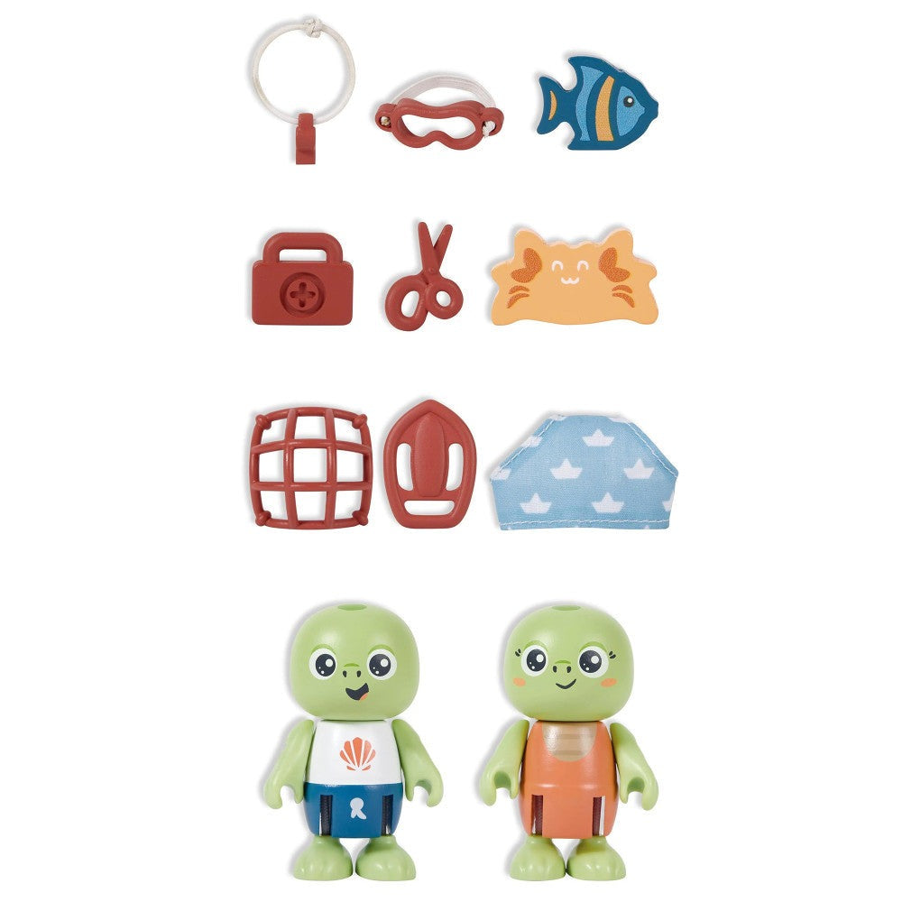 Hape Kayl & Wai Sea Rescue Adventure Playset - Turtle Figurines