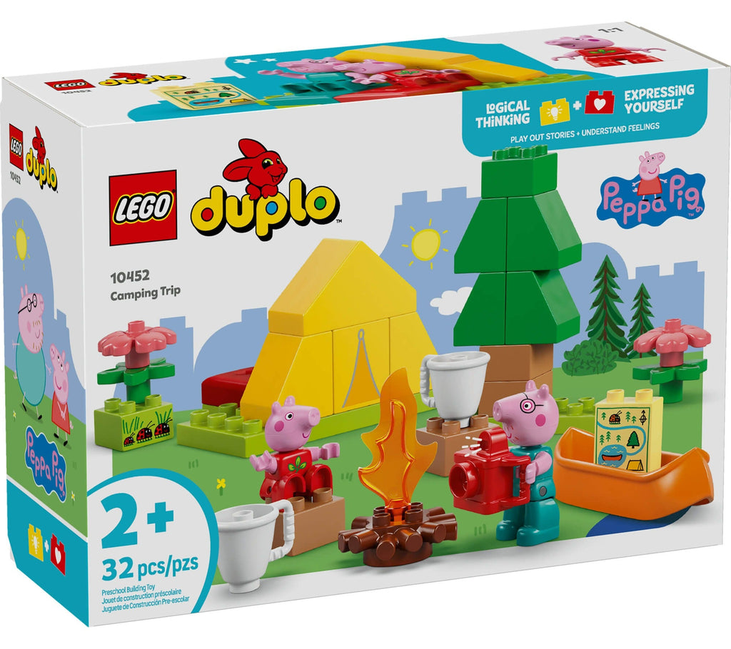 LEGO DUPLO Peppa Pig 32-Piece Camping Trip Playset with Canoe