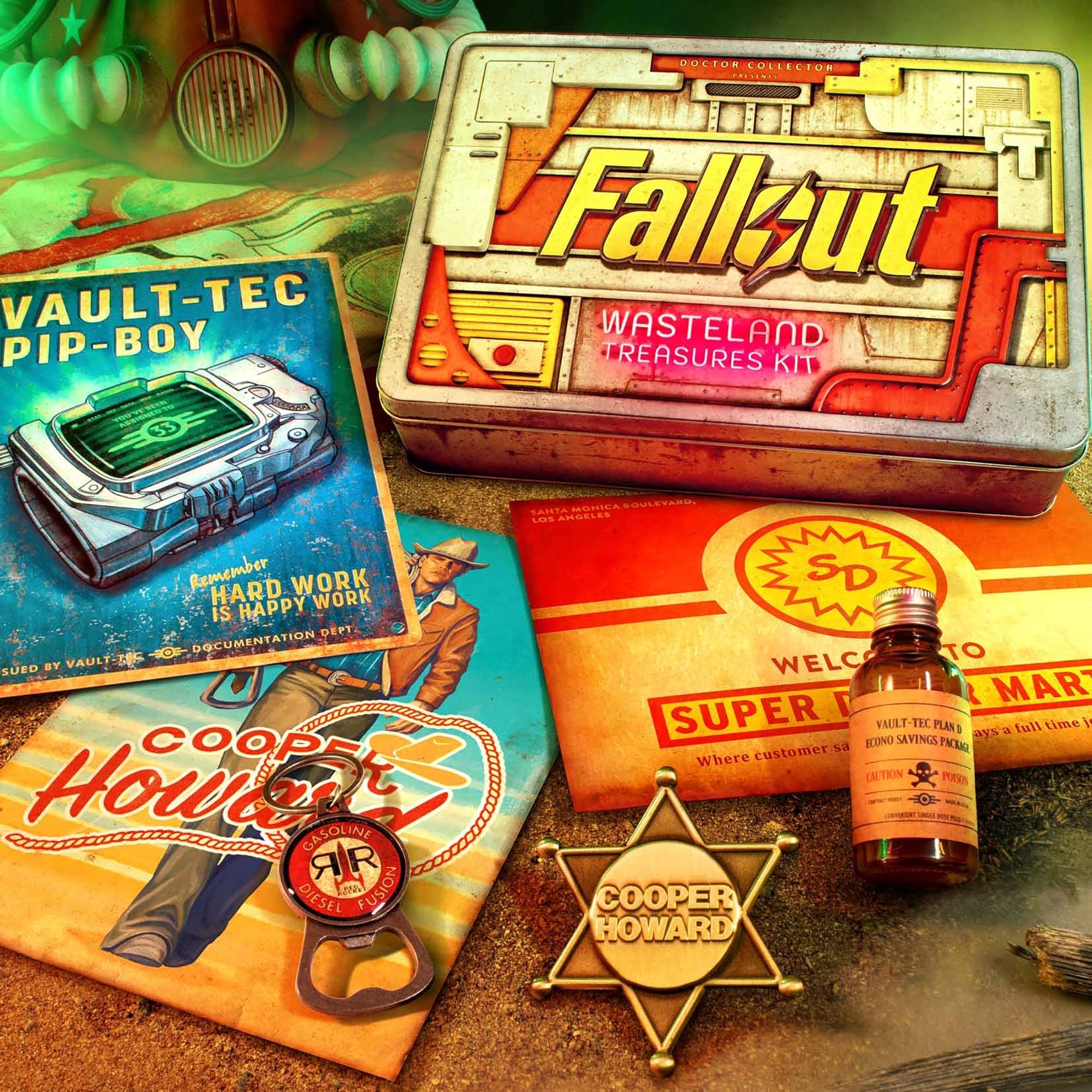 Doctor Collector Fallout Wasteland Treasures Collectible Replica Kit With Premium Tin Box