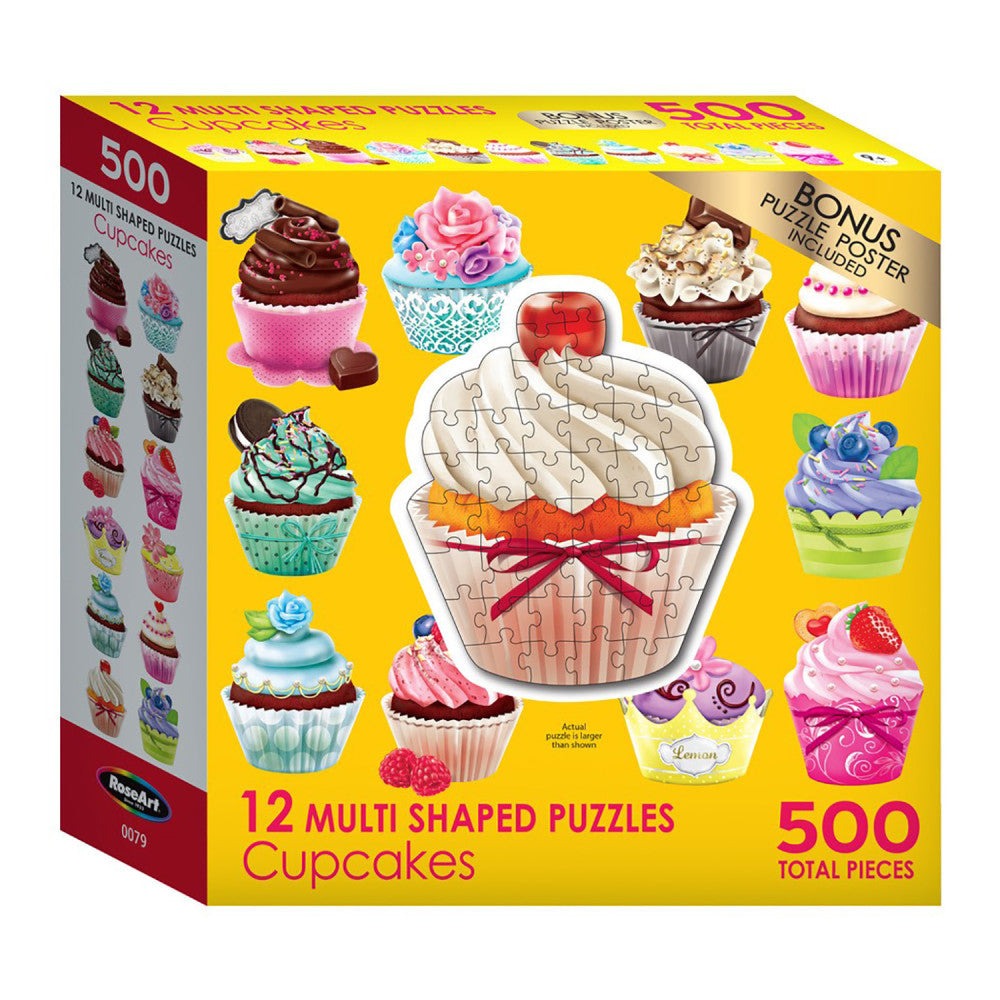 Cra-Z-Art Colorful Cupcakes 12-Pack Jigsaw Puzzle - 500 pc