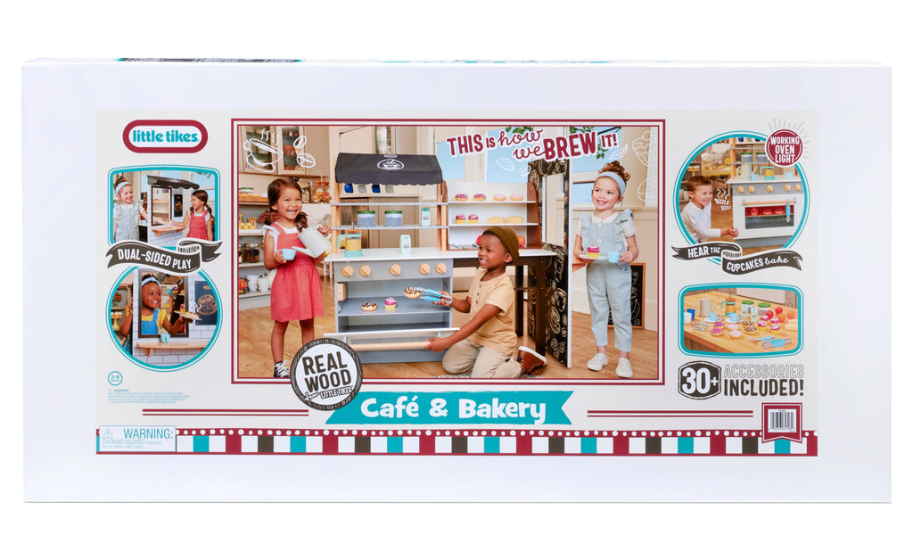 Little Tikes Café & Bakery Dual-Sided Play Kitchen with Realistic Lights and Sounds