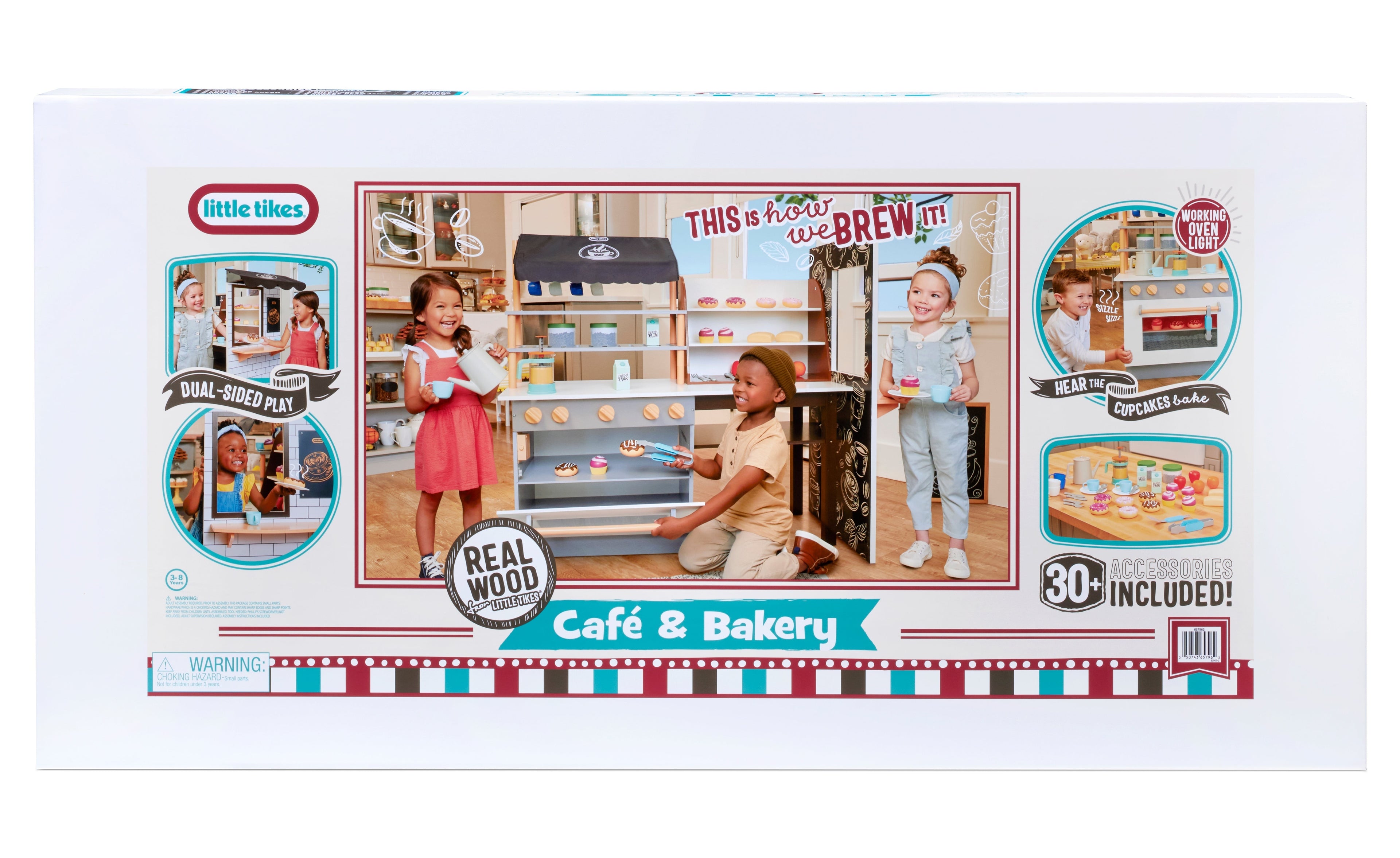 Little Tikes Café & Bakery Dual-Sided Play Kitchen with Realistic Lights and Sounds
