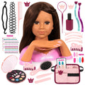Charlene Magic Nails Brunette Styling Head Doll With Moveable Hands