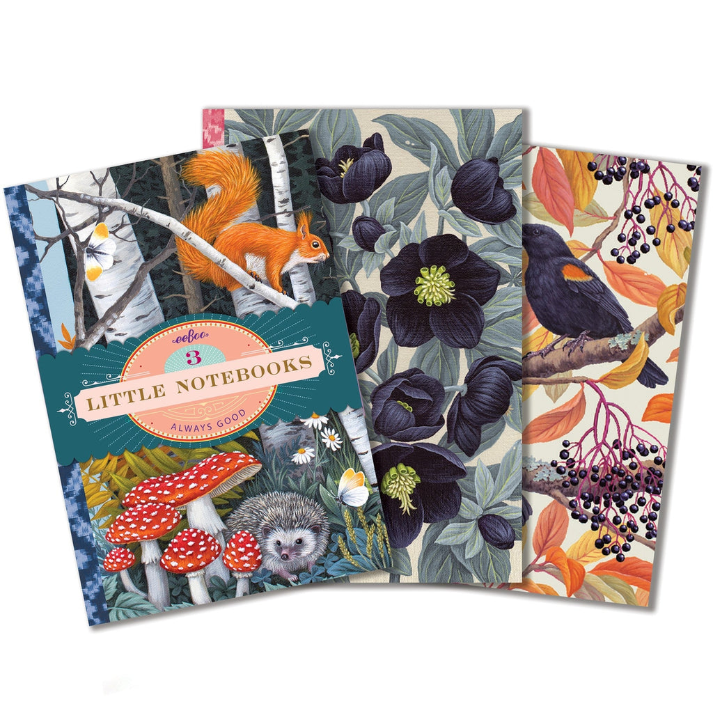 eeBoo Piece & Love Vasilisa 3-Notebook Set With Nature Artwork
